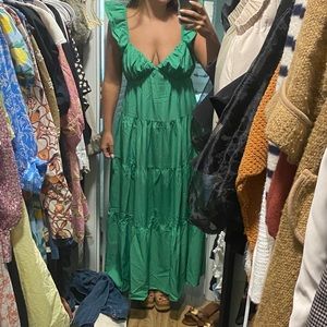 English Factory Ruffle Sleeve Maxi Dress